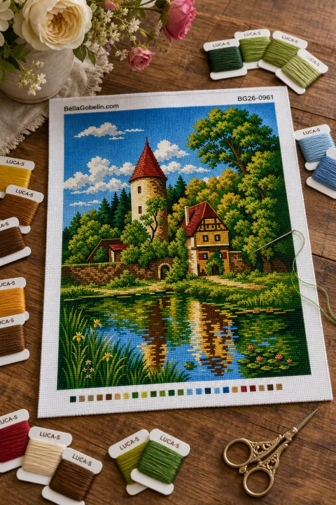 Hradná veža pri jazere