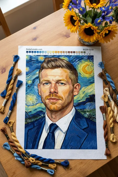 Portrét v štýle Van Gogha