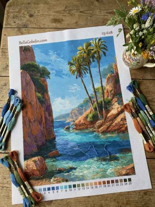 Série s palmami na pláži – 25-628