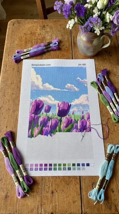 Fialové tulipány