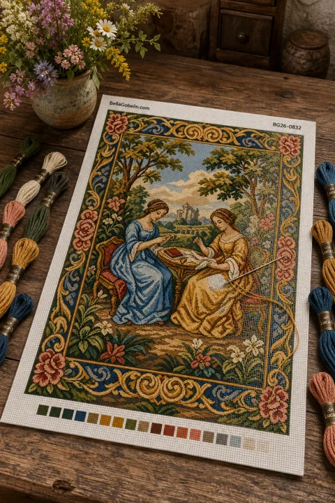 Starobylý gobelínový vzor
