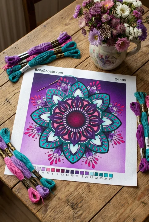Mandala kvety detail