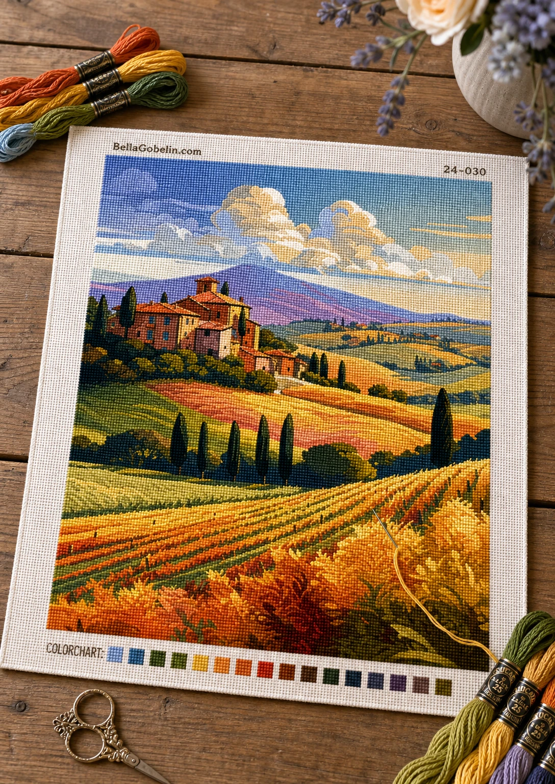 Ilustrácia: Provensálsky krajinný scenár