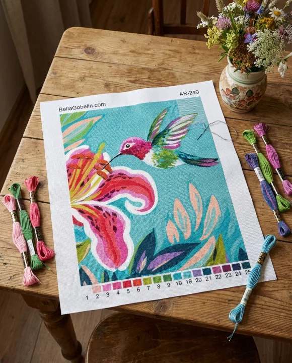 Kolibrí s kvetmi