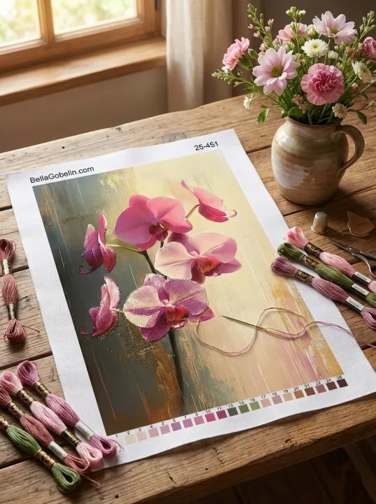 Maľba orchidea