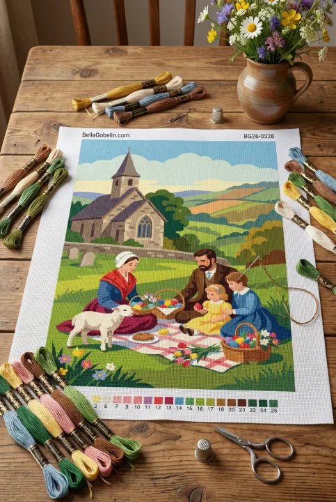 Veľkonočný piknik na lúke