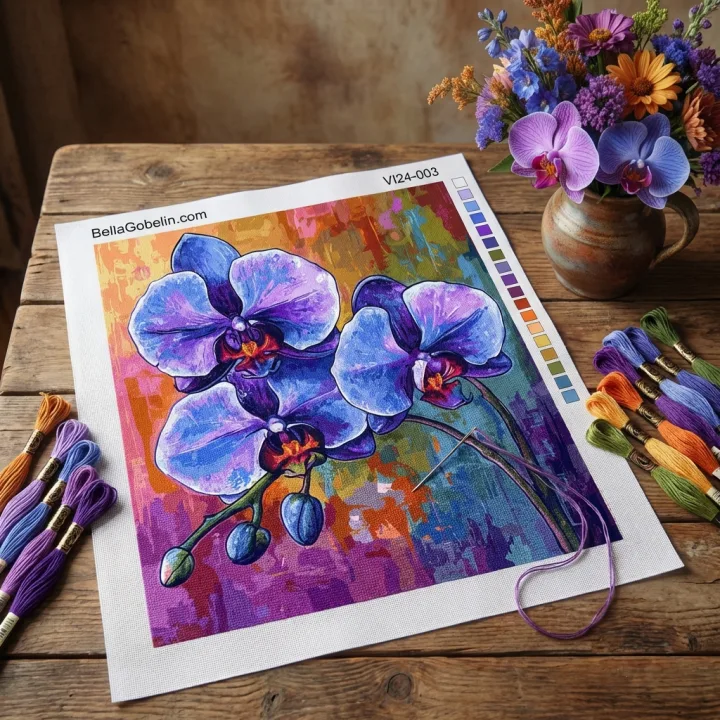 Fialová orchidea