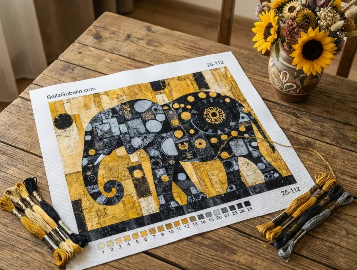 Slon v štýle Klimta – 25-112