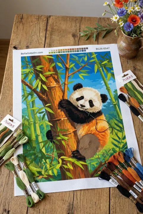Panda v bambusovom lese