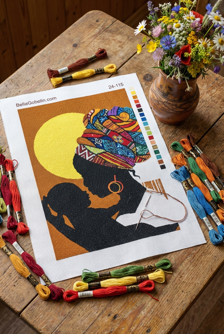 Africká žena s bábätkom