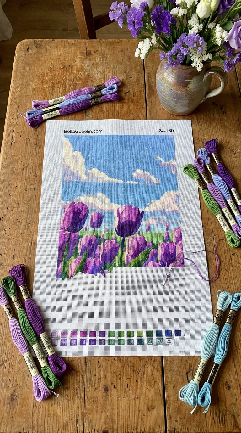 Fialové tulipány