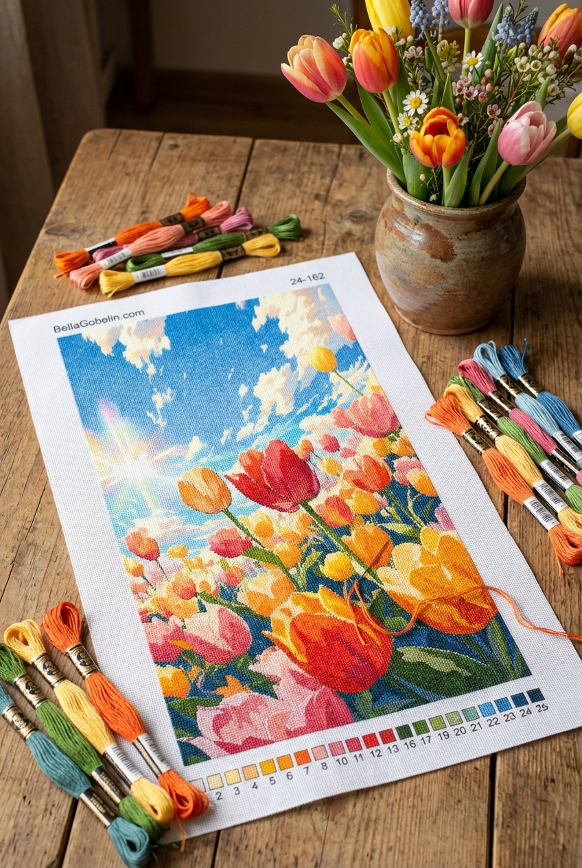 Farebné tulipány – 24-162