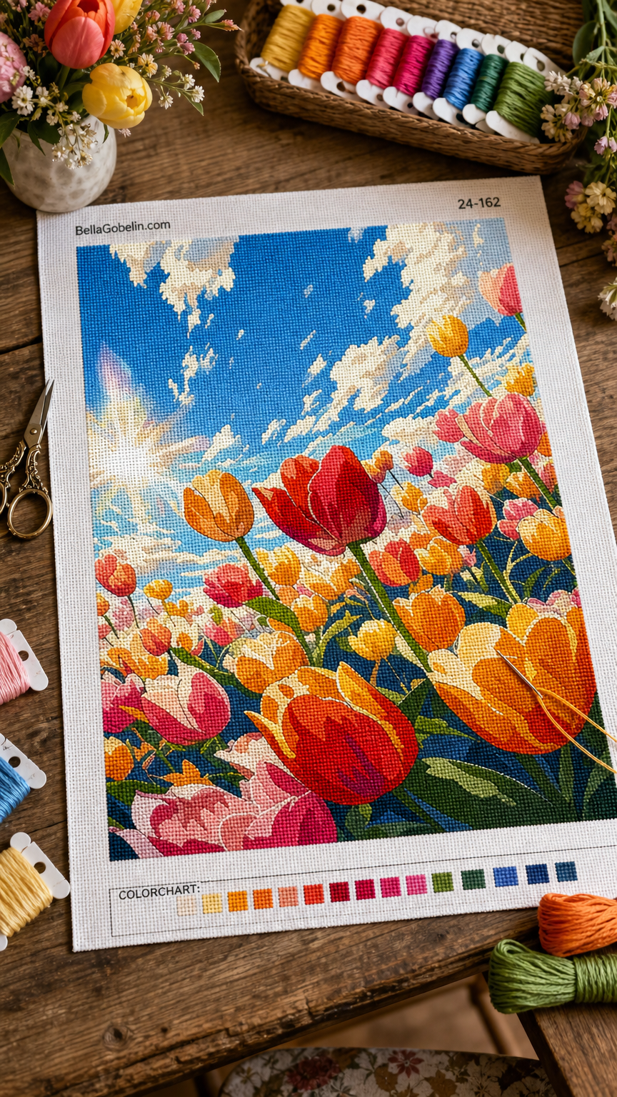 Farebné tulipány – 24-162
