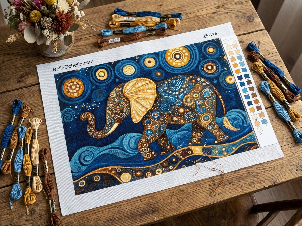 Slon v štýle Klimta – 25-114