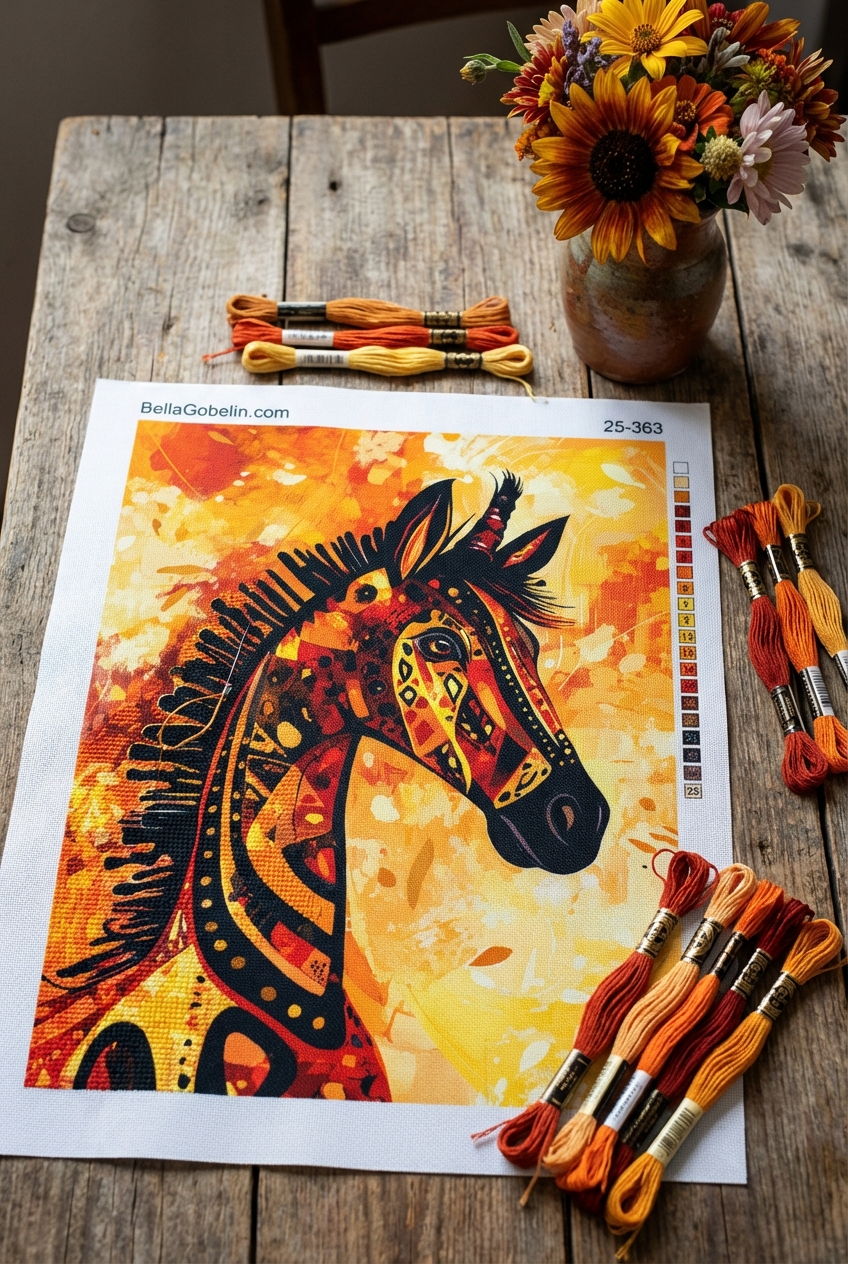 Portrét zebra v africkom štýle