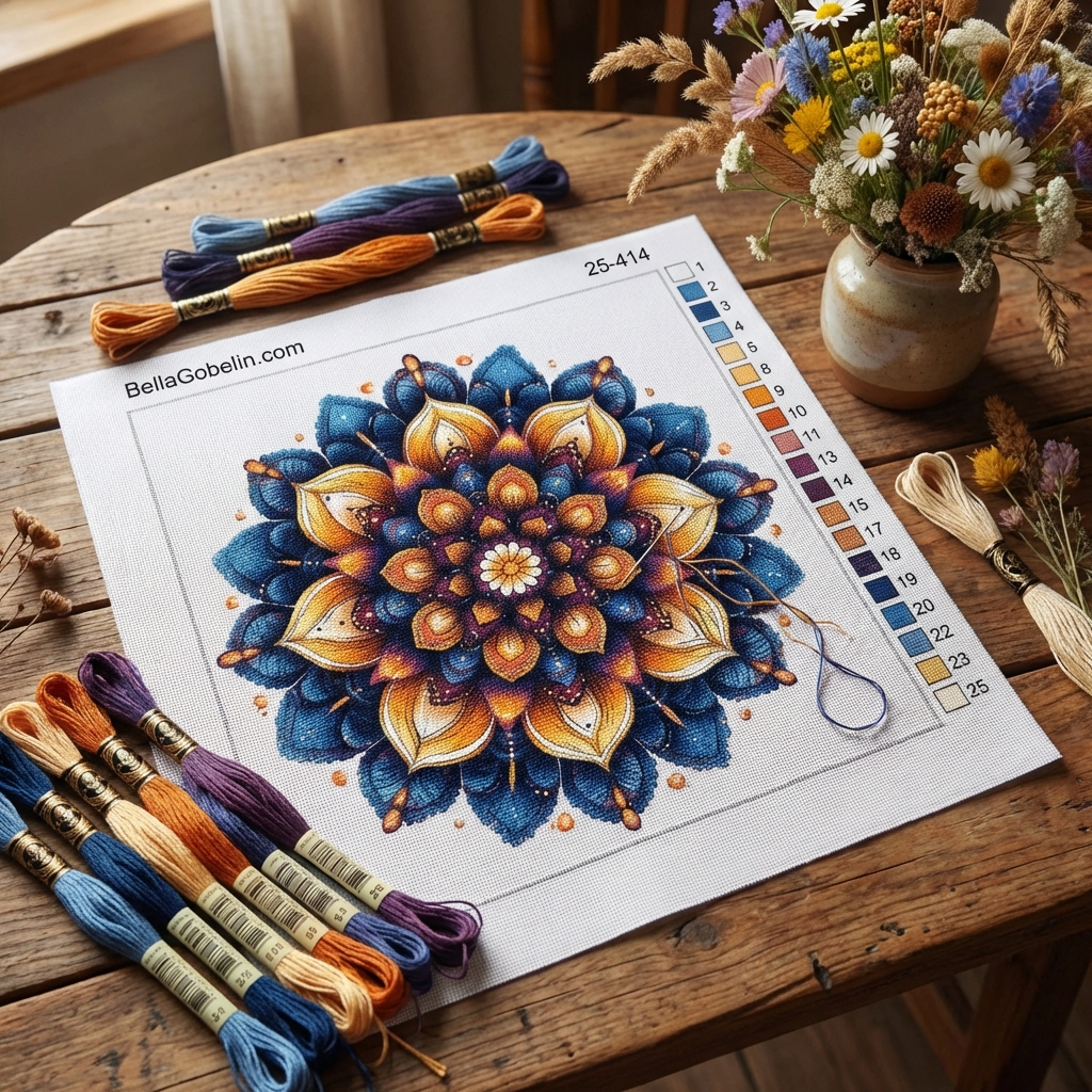 Gobelín mandala – 25-414