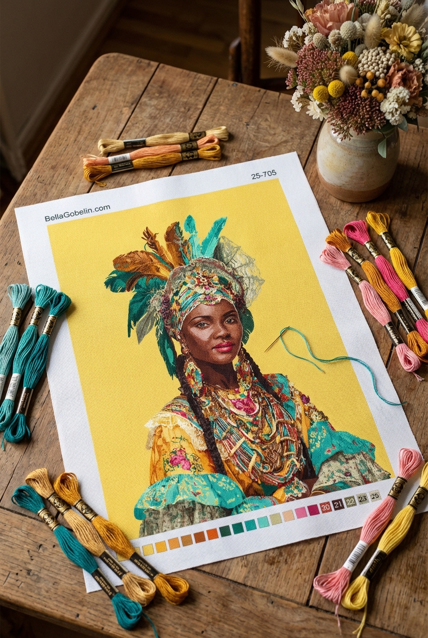 Africká krása v ľudovom oblečení