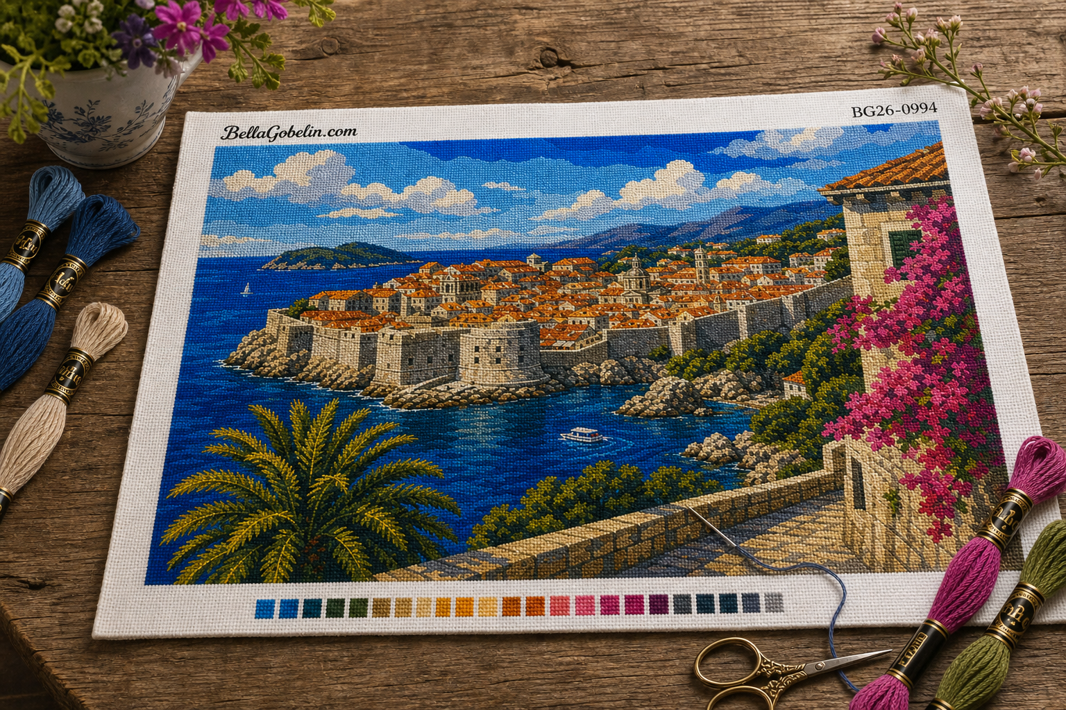Panoráma pobrežia Dubrovníka