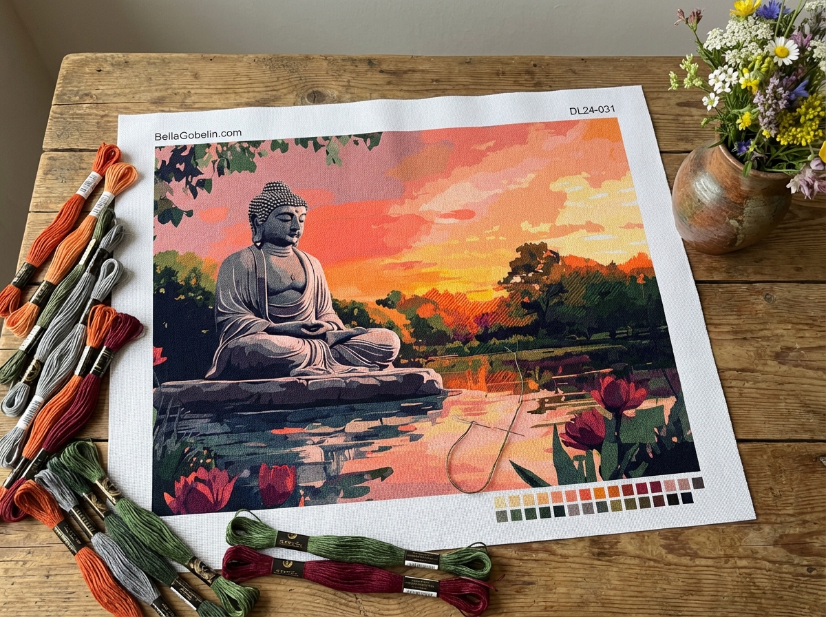 Buddha socha pri jazere