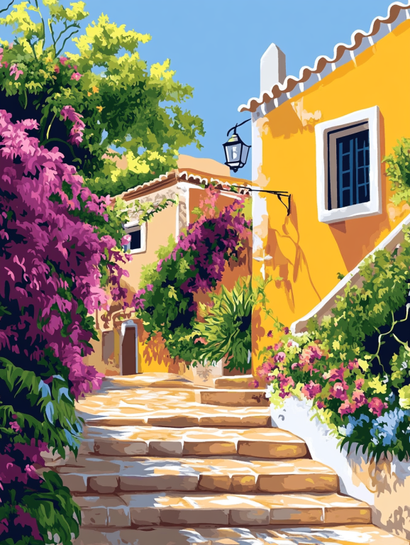 Mediterrán virágos utcák sorozat – 25-168