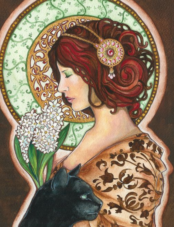 Alphonse Mucha stílusú kép – AR-292