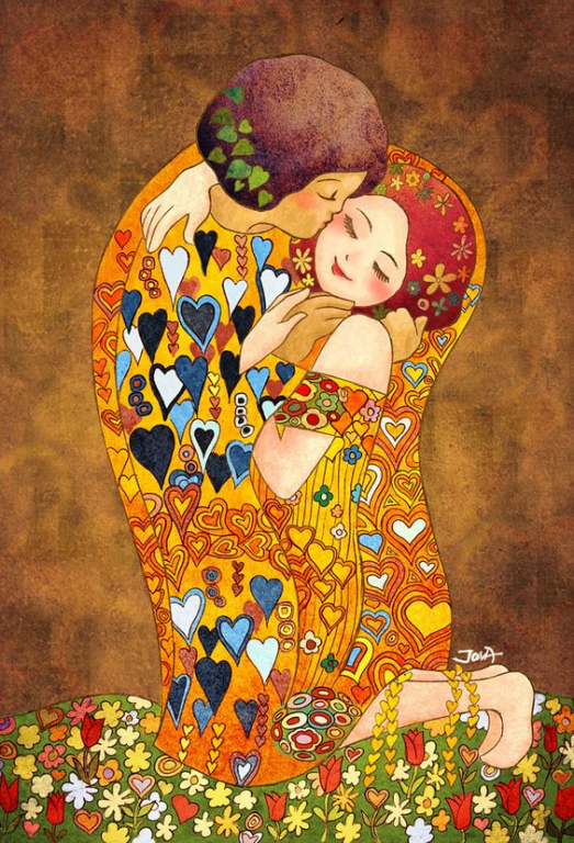 Klimt replika gyermek stílusban