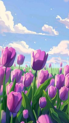 Fialové tulipány