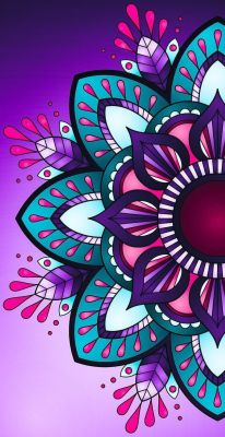 Mandala kvety detail