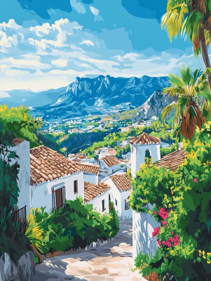 Mediterrán kvetinová ulica séria – 25-179