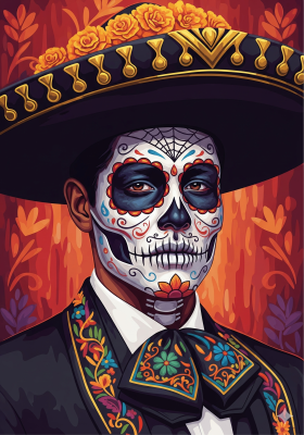 Mexický halloween portré séria – 25-809