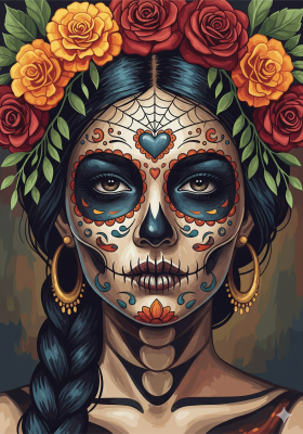 Mexický halloween portré séria – 25-820