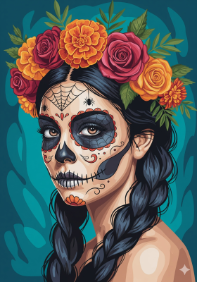 Mexický halloween portré séria – 25-825