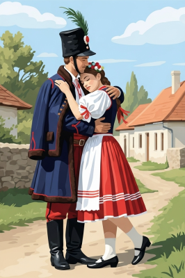 Maďarský husár a jeho priateľka
