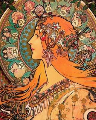 Obraz v štýle Alphonse Mucha – AR-291