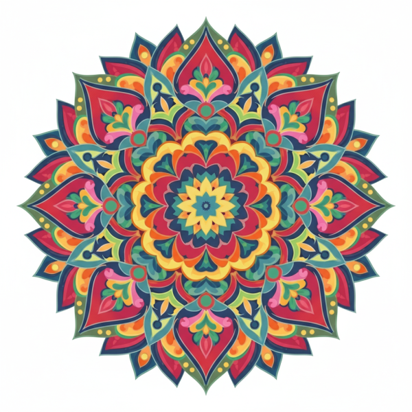 Farebná mandala umelecké dielo