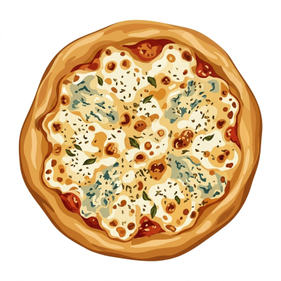 Pizza so štyrmi druhmi syra