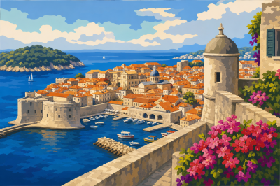 Panoráma prístavu Dubrovník
