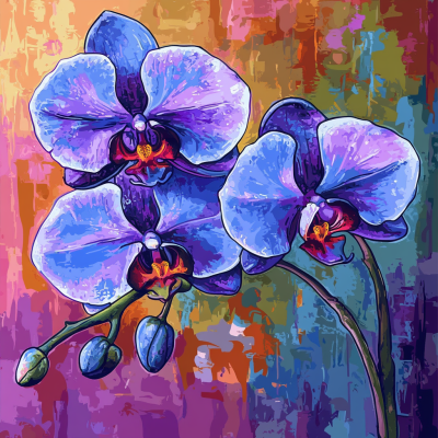 Fialová orchidea