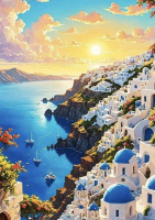 Západ slnka na Santorini