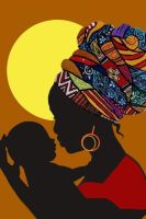 Africká žena s bábätkom