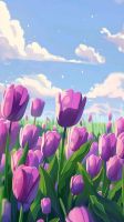 Fialové tulipány