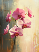 Maľba orchidea