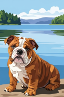 Portrét anglického buldoga – 25-873