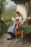 Théodore Gérard - Replika a gobelínovej kresby La Liseuse