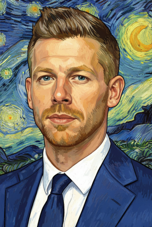 Portrét v štýle Van Gogha