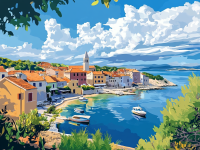 Malé mesto na Jadrane