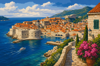 Panoráma pobrežia Dubrovníka