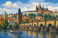 Pražský hrad a Karlov most