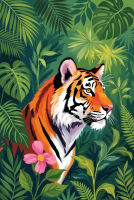 Tiger v džungli